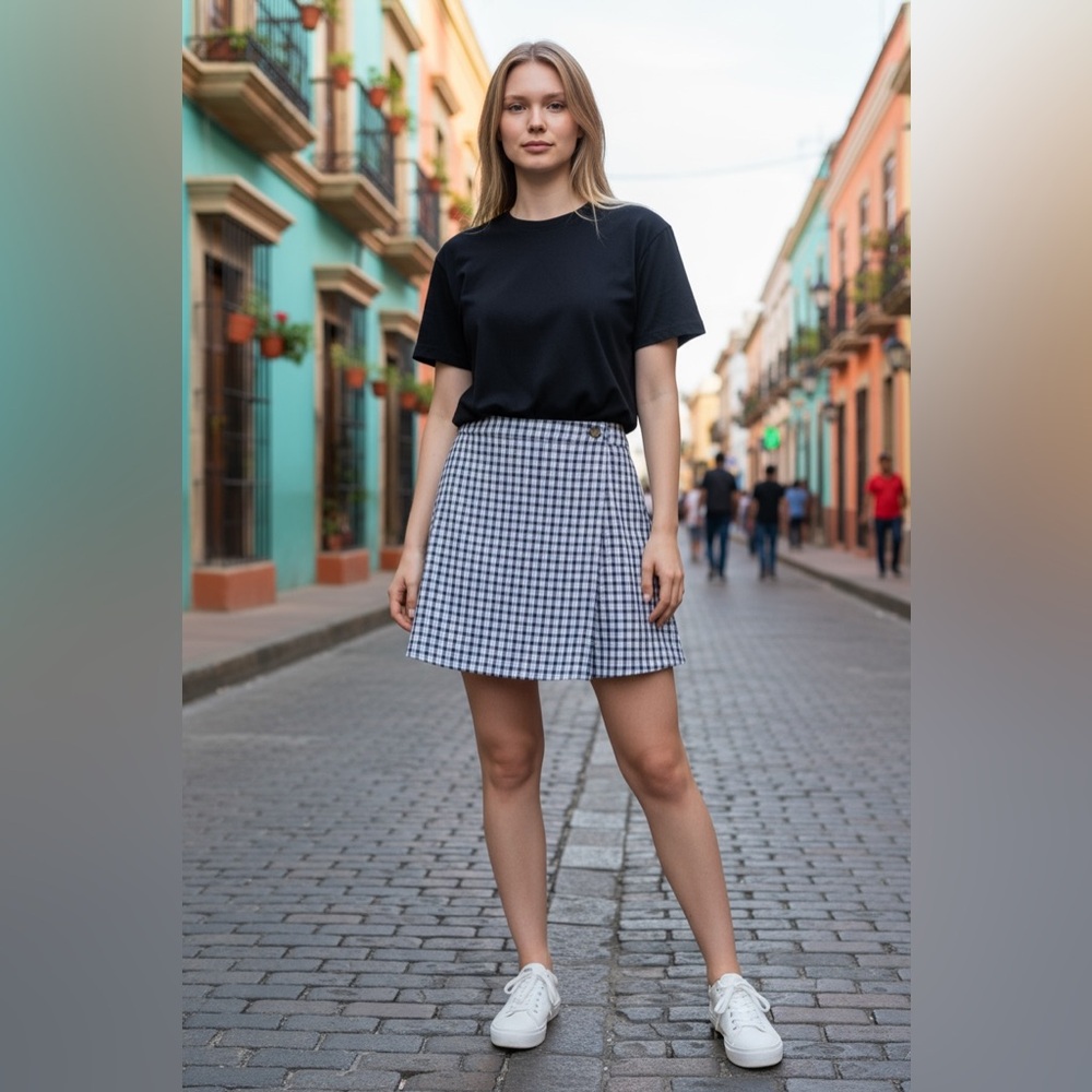 Hollister Ultra High-Rise Pleated Plaid Mini Skirt